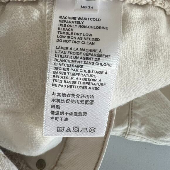 BDG Jeans Womens Size 24 Wide Leg Ivory High Rise Extreme Baggy 5 Pocket Style - Picture 4 of 9